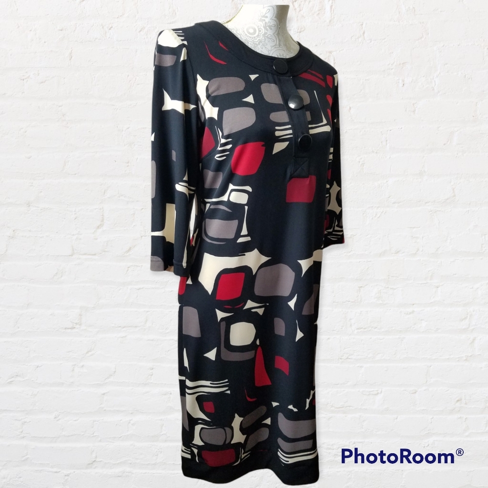 Madison Leigh Abstract and Multicolored  Career dress size 6